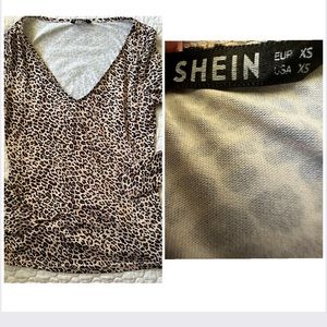 SHEIN x-small cheetah top